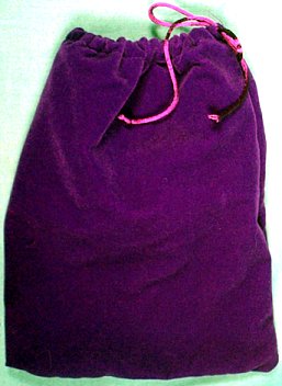 Large Purple Velveteen Bag  (5 x 7)