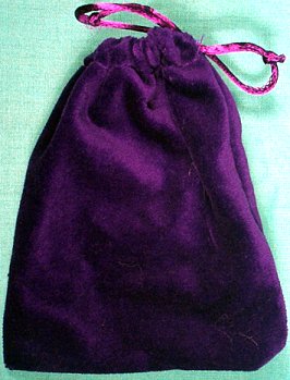 Small Purple Velveteen Bag  (3 x 4)