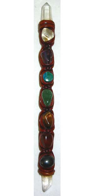 Small Clay 7 Chakra Wand