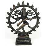 Large Antiqued Bronze Shiva Dancing Statue