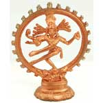Copper Finish Dancing Shiva Statue
