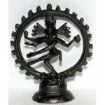 Small Antiqued Bronze Shiva Dancing Statue