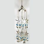 Silverplated Pentagram Wind Chime