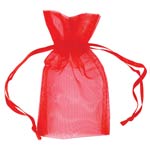 Small Red Organza Pouch