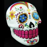 White Day of the Dead Skull Bank