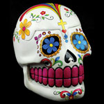White Day of the Dead Skull Box