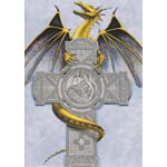 Dragon Cross Greeting Card 6 pack