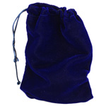 Large Blue Velveteen Bag 5
