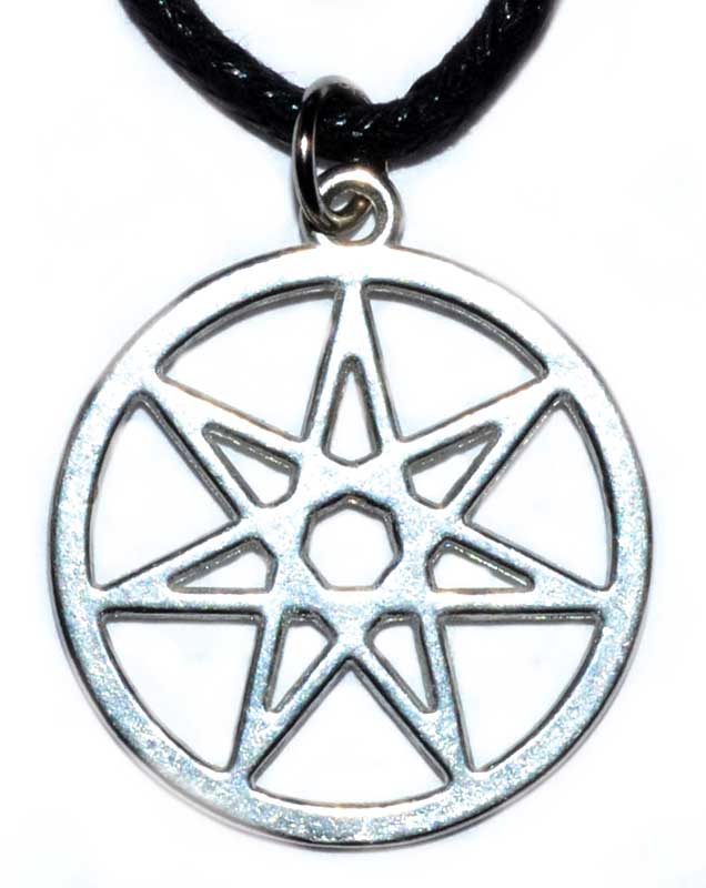 1" 7 pointed Star amuletAzuregreen