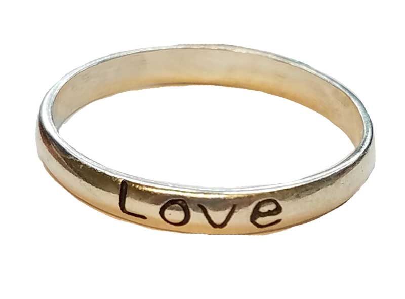 Love Band ring size 6 sterlingAzuregreen