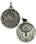 Saint Michael talisman silver color