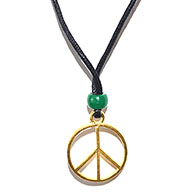 1' peace sign, gold amulet