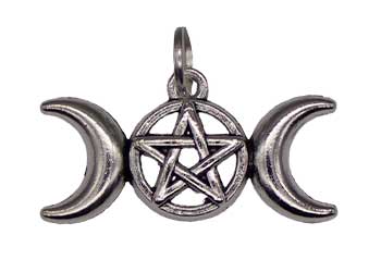 Triple Moon-Pentagram Spell amulet