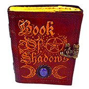 Book of Shadows Journal aged looking paper leather w/ latch