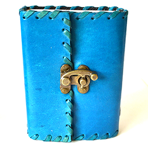 Blue leather w/ latch 3