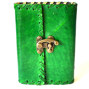 Green leather w/ latch 3