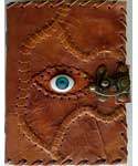 Sacred Eye leather blank book w/ latch