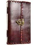 1842 Poetry leather blank book w/ latch