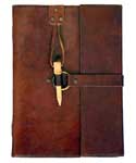 leather blank book w/ Peg Closure