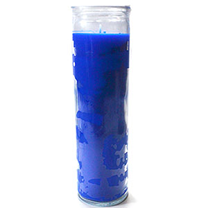 Blue 7-day jar candle