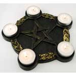Pentagram Candle Holder altar plate