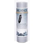 Balance pillar candle with Snowflake Obsidian pendant