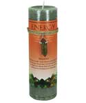 Energy pillar candle with Unkite pendant