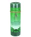 Harmony pillar candle with Aventurine pendant