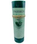 Passion pillar candle with Dragon Snake Jade heart