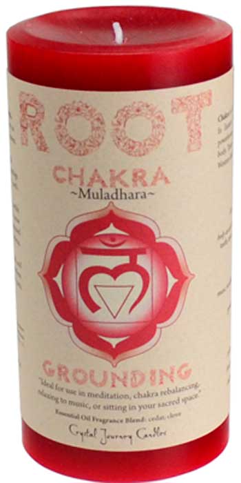 Root Chakra pillar candle 3