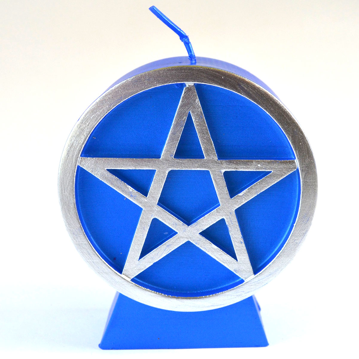 Blue Pentacle candle