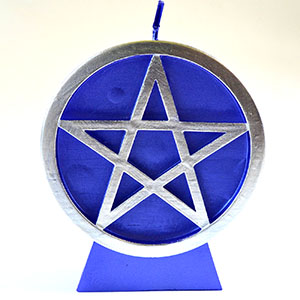 Purple Pentacle candle