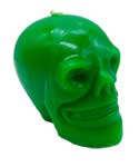 Green Skull Candle 3 1/2