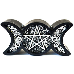 Black Triple Moon candle