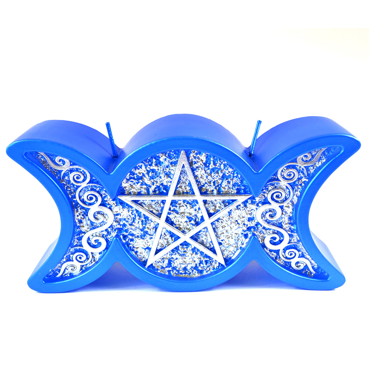 Blue Triple Moon candle