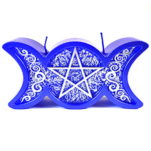 Purple Triple Moon candle