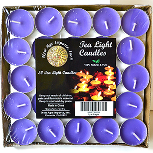 (set of 50) 2 hour Purple Tea Light