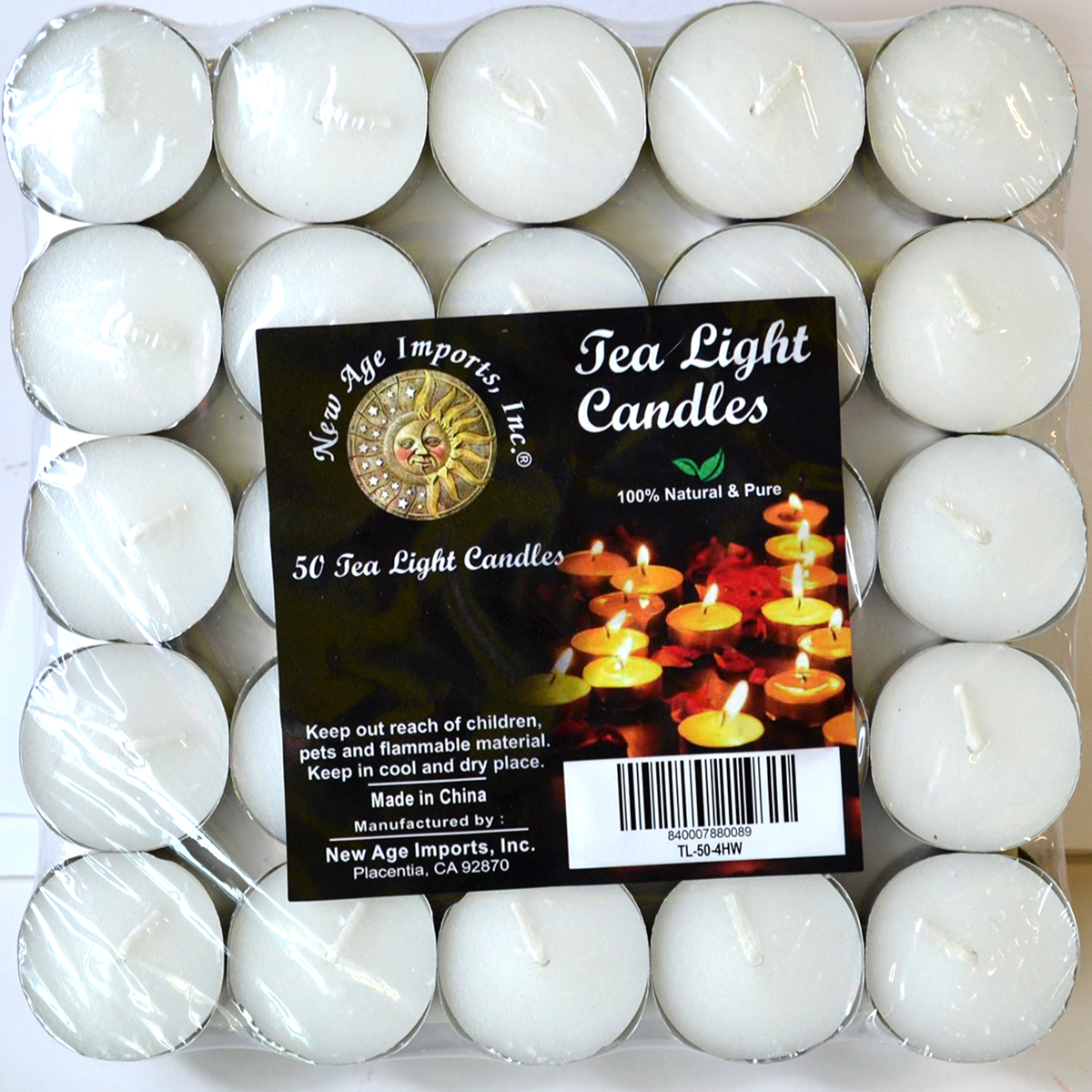 (set of 50) 4 hour White votive