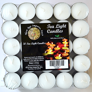 (set of 50) 8 hour White votive