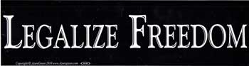 Legalize Freedom bumper sticker-Azuregreen