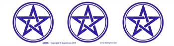 Three Pentagrams Bumper Sticker