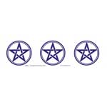 Three Pentagrams Bumper Sticker