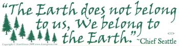The Earth Does Not Belong To Us...