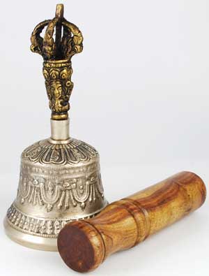 Bronze Tibetan Hand Bell & Puja Stick 5