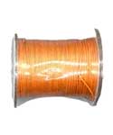 Orange Waxed Cotton cord 1mm 100 yds