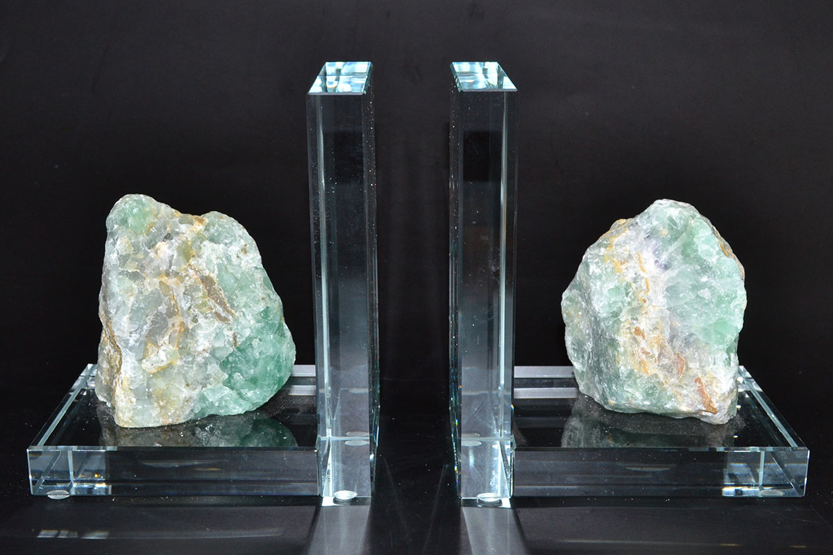 (set of 2) Fluorite book ends
