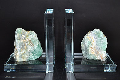 (set of 2) Fluorite book ends