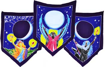 Triple Moon Goddess Prayer Flags 60