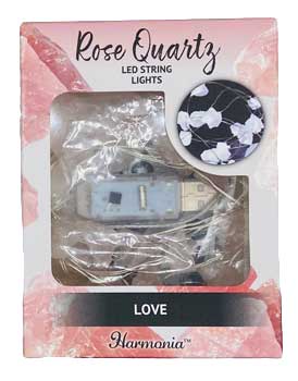 6.5 ft LED light string Love (rose quartz)