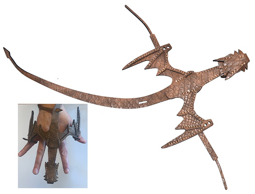 Brown Dragon hand pet